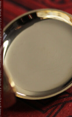 赤い宝石と美しい装飾と文字盤 エルジンの金無垢アンティーク懐中時計 【1899年頃】 箱付き-P2375-24