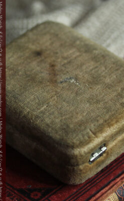 赤い宝石と美しい装飾と文字盤 エルジンの金無垢アンティーク懐中時計 【1899年頃】 箱付き-P2375-33