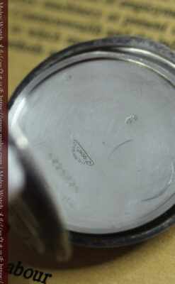 天使と戯れる ロンジンの銀無垢アンティーク懐中時計【1906年頃】-P2376-27