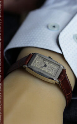 グリュエン 大人の遊べるカジュアルな100年物アンティーク腕時計 【1930年頃】-W1627-18