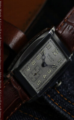 グリュエン 大人の遊べるカジュアルな100年物アンティーク腕時計 【1930年頃】-W1627-8