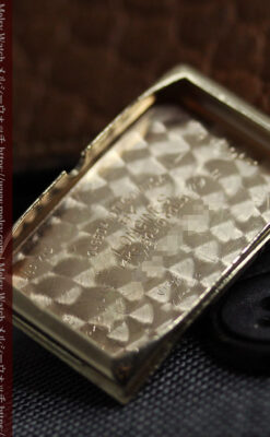 ロンジンの曲線の綺麗な縦長アンティーク金無垢腕時計 【1941年製】-W1630-21