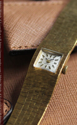 エルメスのレトロな女性用腕時計 輝く綺麗なブレスレット【1960年頃】-W1631-13