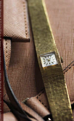 エルメスのレトロな女性用腕時計 輝く綺麗なブレスレット【1960年頃】-W1631-16