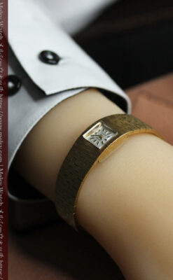 エルメスのレトロな女性用腕時計 輝く綺麗なブレスレット【1960年頃】-W1631-20