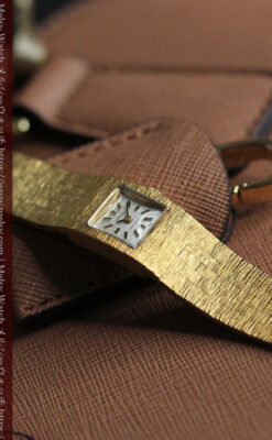 エルメスのレトロな女性用腕時計 輝く綺麗なブレスレット【1960年頃】-W1631-4