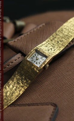 エルメスのレトロな女性用腕時計 輝く綺麗なブレスレット【1960年頃】-W1631-8