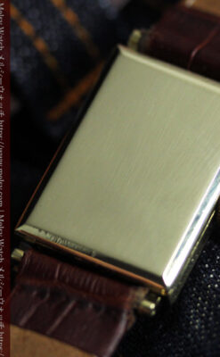 1世紀という渋さが光る ロンジンの長方形アンティーク金無垢腕時計 【1926年頃】-W1633-18