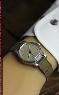 ミリタリーカジュアルな雰囲気を楽しむロンジンのアンティーク腕時計 【1946年製】-W1634-17