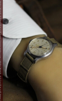 ミリタリーカジュアルな雰囲気を楽しむロンジンのアンティーク腕時計 【1946年製】-W1634-19