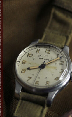 ミリタリーカジュアルな雰囲気を楽しむロンジンのアンティーク腕時計 【1946年製】-W1634-5
