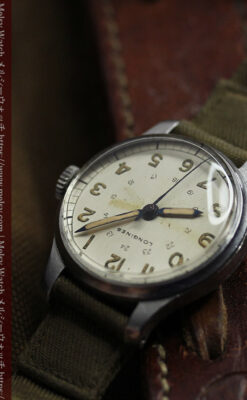 ミリタリーカジュアルな雰囲気を楽しむロンジンのアンティーク腕時計 【1946年製】-W1634-9