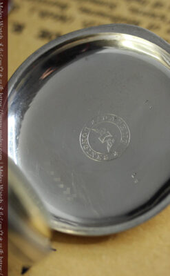 競走馬を走らせる紳士 ロンジンの銀無垢アンティーク懐中時計 【1884年頃】-P2380-18