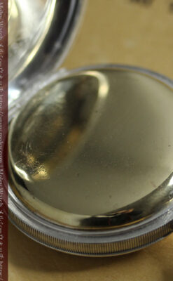 競走馬を走らせる紳士 ロンジンの銀無垢アンティーク懐中時計 【1884年頃】-P2380-19