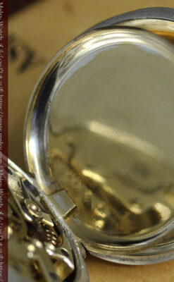 競走馬を走らせる紳士 ロンジンの銀無垢アンティーク懐中時計 【1884年頃】-P2380-20