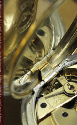 競走馬を走らせる紳士 ロンジンの銀無垢アンティーク懐中時計 【1884年頃】-P2380-21