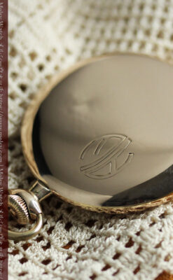 個性的な辛子色を楽しむイリノイのアンティーク懐中時計 【1920年頃】-P2381-11