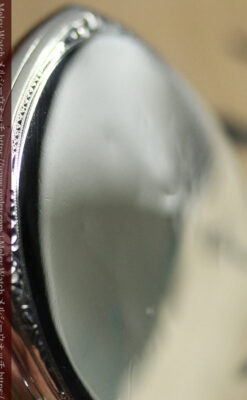 ギョーシェ彫り&四角形 ウォルサムのアンティーク懐中時計 【1920年頃】-P2382-11