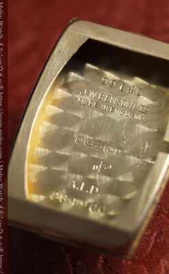 英国ベンソン 品のある縦長の金無垢アンティーク腕時計 【1949年頃】-W1636-15