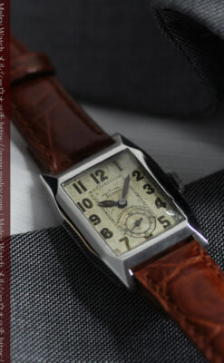 ロレックス・チューダーの味のある縦長アンティーク腕時計 【1940年頃】-W1638-12