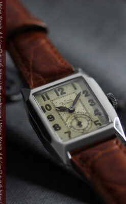 ロレックス・チューダーの味のある縦長アンティーク腕時計 【1940年頃】-W1638-13