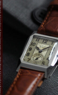 ロレックス・チューダーの味のある縦長アンティーク腕時計 【1940年頃】-W1638-14