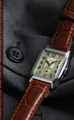 ロレックス・チューダーの味のある縦長アンティーク腕時計 【1940年頃】-W1638-15