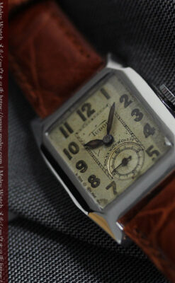 ロレックス・チューダーの味のある縦長アンティーク腕時計 【1940年頃】-W1638-21