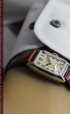 ロレックス・チューダーの味のある縦長アンティーク腕時計 【1940年頃】-W1638-25