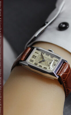 ロレックス・チューダーの味のある縦長アンティーク腕時計 【1940年頃】-W1638-27