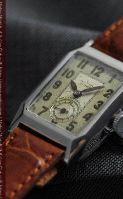 ロレックス・チューダーの味のある縦長アンティーク腕時計 【1940年頃】-W1638-4