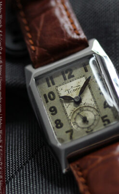 ロレックス・チューダーの味のある縦長アンティーク腕時計 【1940年頃】-W1638-7