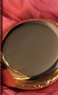 赤い宝石と美しい文字盤 ウォルサムのアンティーク懐中時計 【1895年頃】 箱付き-P2383-20