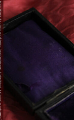 赤い宝石と美しい文字盤 ウォルサムのアンティーク懐中時計 【1895年頃】 箱付き-P2383-24