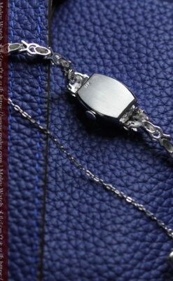 総金無垢ハミルトンの女性用アンティーク腕時計 ダイヤモンド38石 【1950年頃】箱付き-W1639-19