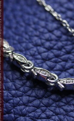 総金無垢ハミルトンの女性用アンティーク腕時計 ダイヤモンド38石 【1950年頃】箱付き-W1639-20