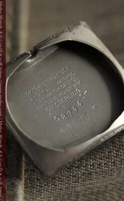 ローズ色&特殊な長方形 グリュエンのアンティーク腕時計 【1942年頃】銀ベゼル-W1640-17