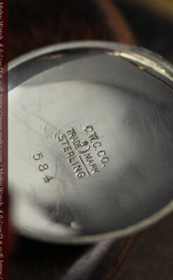 青く澄んだ蒼玉に金銀が美しいウォルサムのアンティーク腕時計 【1900年頃】-W1641-18