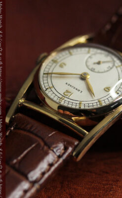 ロンジン 井桁型のアンティーク腕時計 大人の週末 【1940年頃】-W1642-11