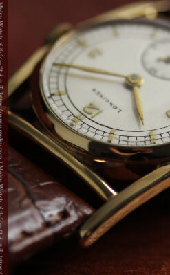 ロンジン 井桁型のアンティーク腕時計 大人の週末 【1940年頃】-W1642-12