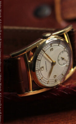 ロンジン 井桁型のアンティーク腕時計 大人の週末 【1940年頃】-W1642-14