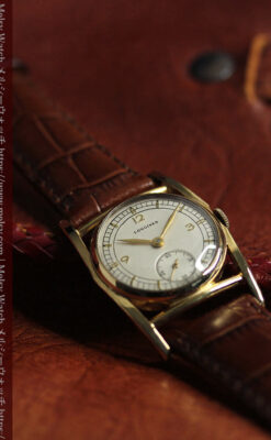 ロンジン 井桁型のアンティーク腕時計 大人の週末 【1940年頃】-W1642-15