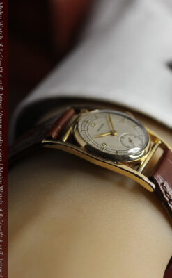 ロンジン 井桁型のアンティーク腕時計 大人の週末 【1940年頃】-W1642-19