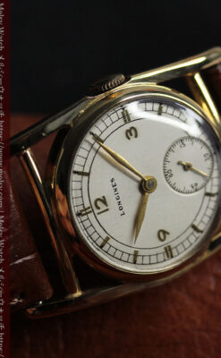 ロンジン 井桁型のアンティーク腕時計 大人の週末 【1940年頃】-W1642-2