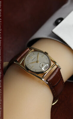 ロンジン 井桁型のアンティーク腕時計 大人の週末 【1940年頃】-W1642-21