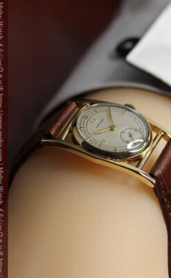 ロンジン 井桁型のアンティーク腕時計 大人の週末 【1940年頃】-W1642-22