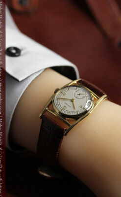 ロンジン 井桁型のアンティーク腕時計 大人の週末 【1940年頃】-W1642-23