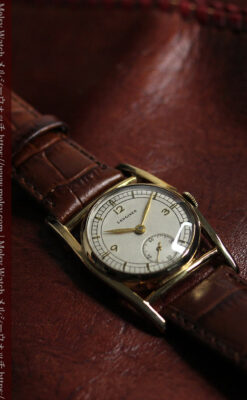 ロンジン 井桁型のアンティーク腕時計 大人の週末 【1940年頃】-W1642-6