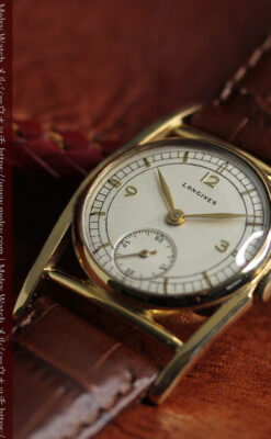 ロンジン 井桁型のアンティーク腕時計 大人の週末 【1940年頃】-W1642-8