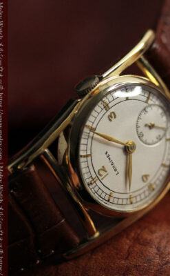 ロンジン 井桁型のアンティーク腕時計 大人の週末 【1940年頃】-W1642-9